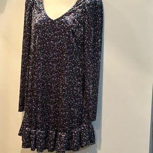 Velvet feel mini dress size small